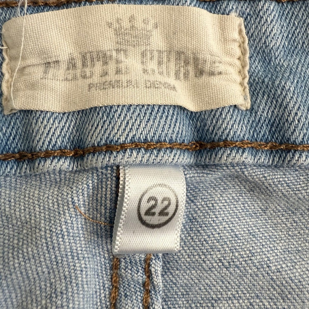 Haute Curve Jeans Womens Size 22 Light Wash Button Fly Frayed Hem Denim - Picture 11 of 12